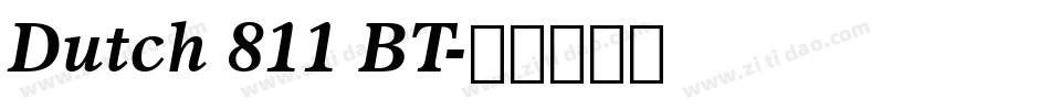 Dutch 811 BT字体转换